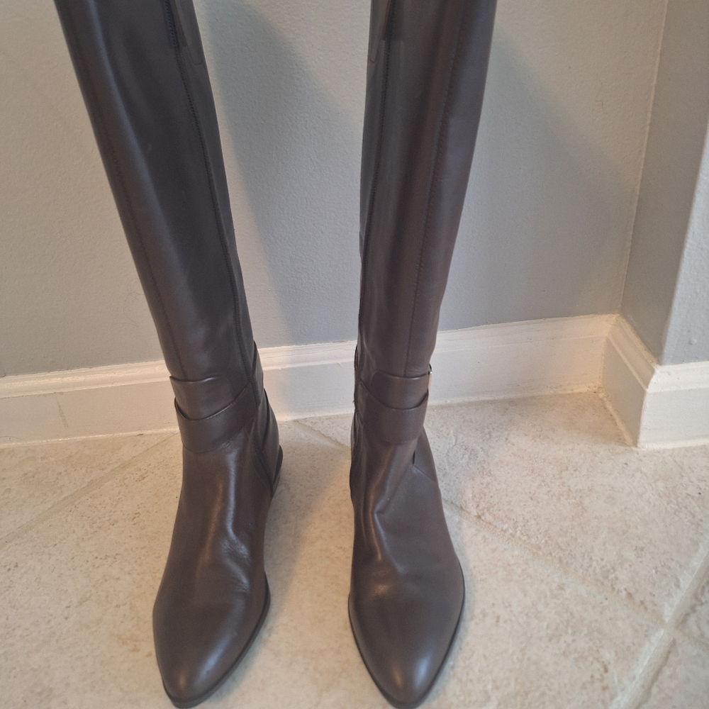 Brown high boots